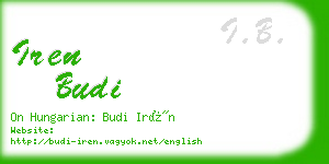 iren budi business card